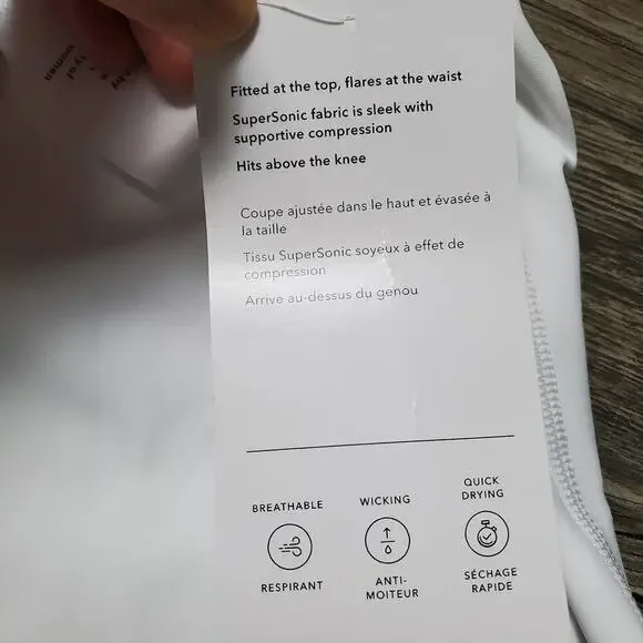 ATHLETA Women Size Medium Ace Tennis Golf White Dress 1/4 Zip Sleeveless NEW - Picture 7 of 14